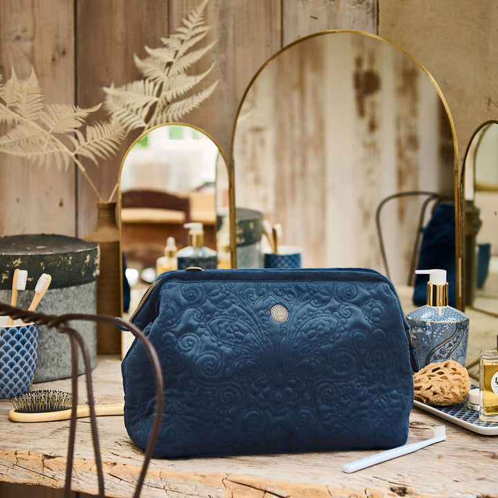 Pip Studio Kulturtasche Quiltey Days Velvet Blau XL