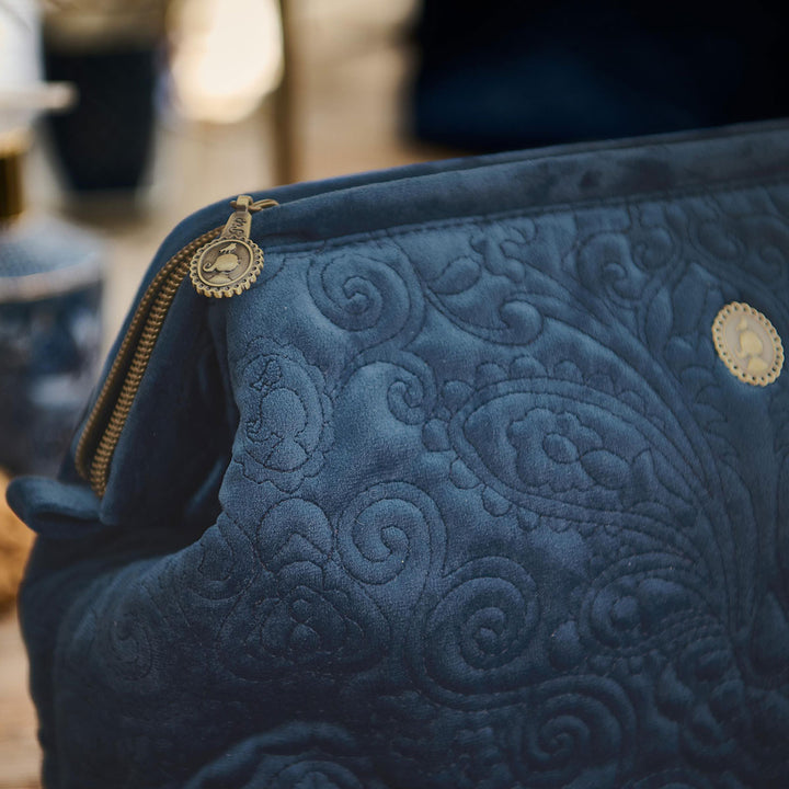 Pip Studio Kulturtasche Quiltey Days Velvet Blau XL