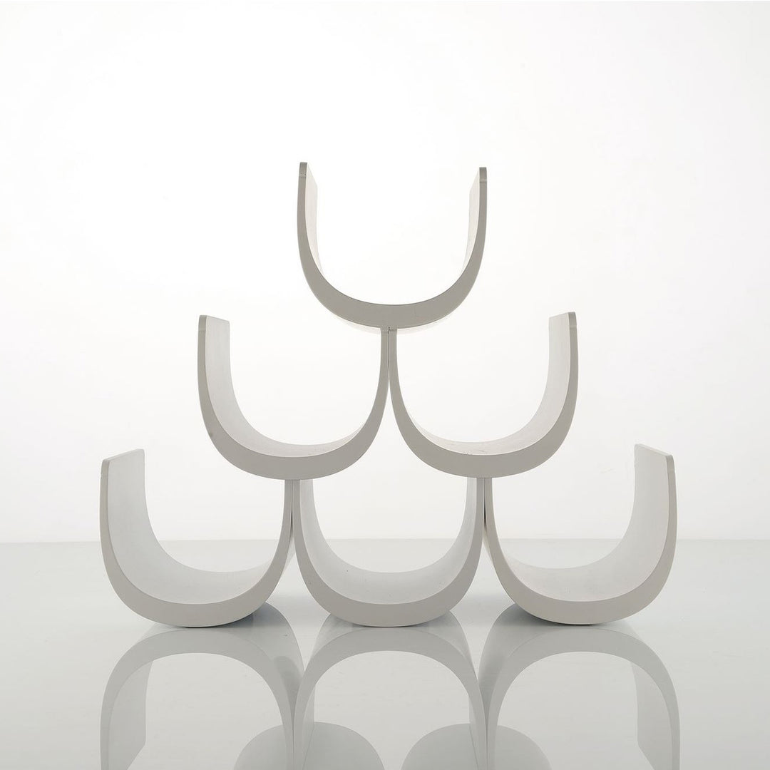 Alessi Flaschenregal Noè Weiß Kunststoff für 6 Flaschen