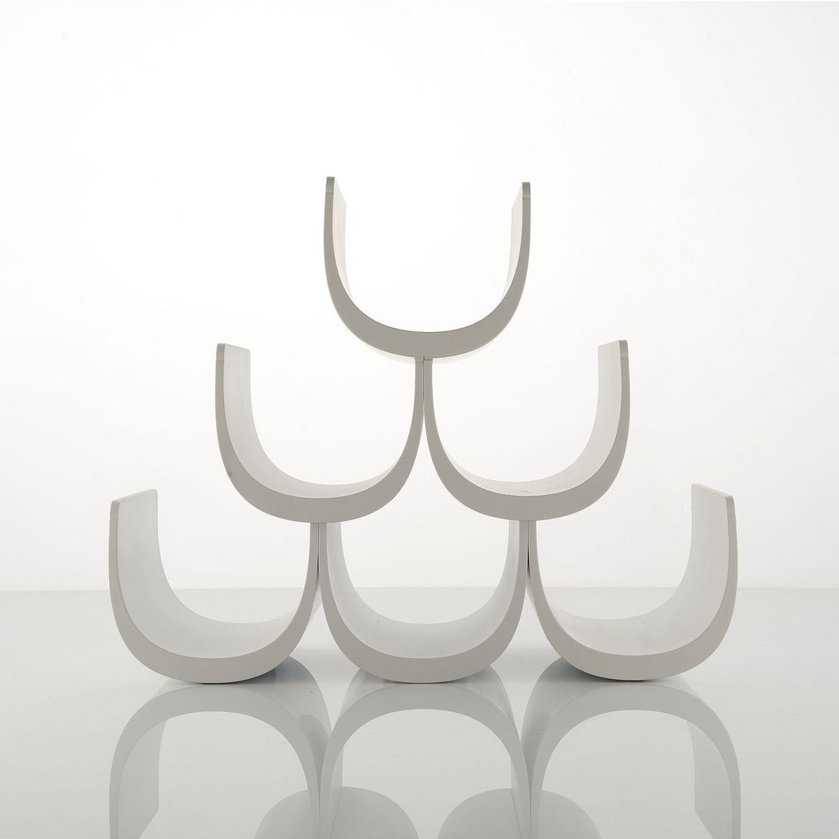 Alessi Flaschenregal Noè Weiß Kunststoff für 6 Flaschen