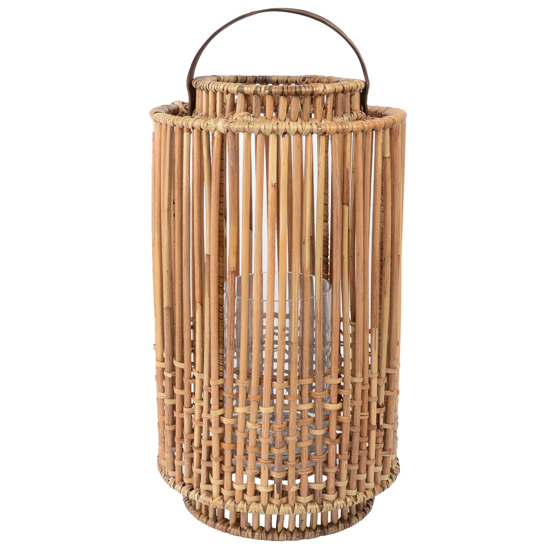 Rattan Laterne Soho Rund Natur Ø25x50 cm fiolini