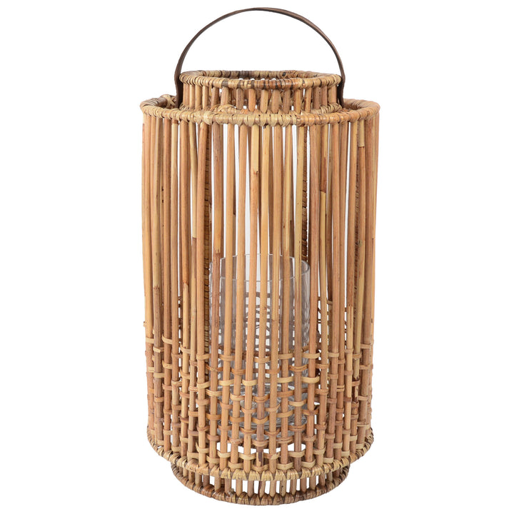 Rattan Laterne Soho Rund Natur Ø25x50 cm fiolini