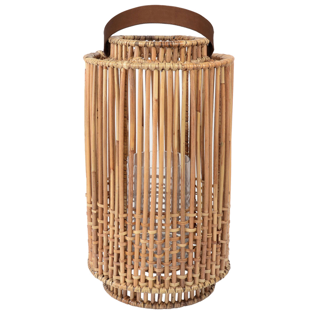 Rattan Laterne Soho Rund Natur Ø25x50 cm fiolini