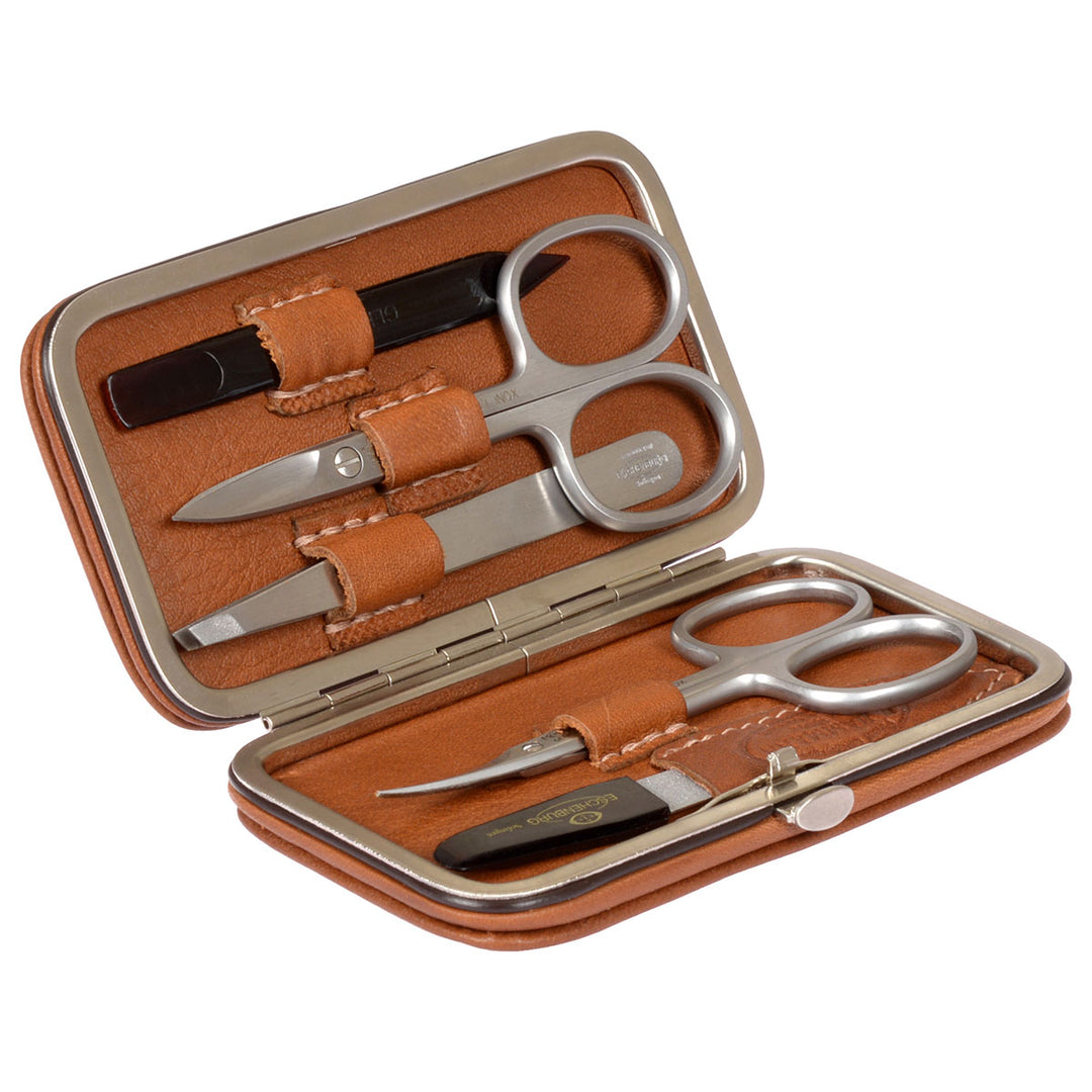 F. Hammann Maniküre Set Kalbsleder Braun