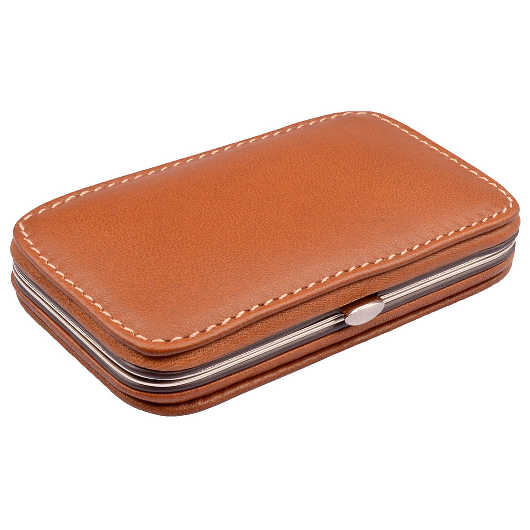 F. Hammann Maniküre Set Kalbsleder Braun