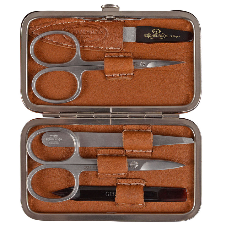 F. Hammann Maniküre Set Kalbsleder Braun