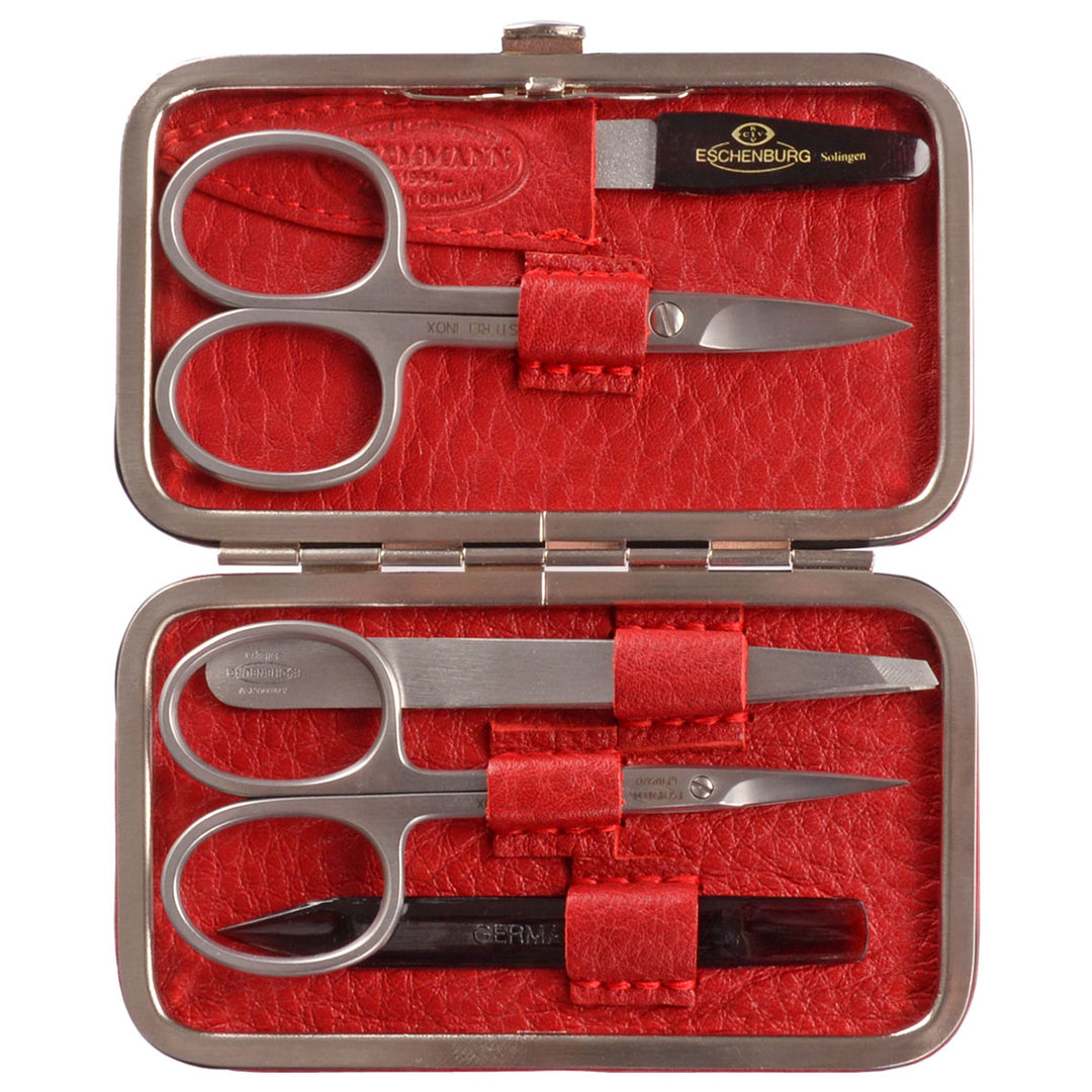 F. Hammann Maniküre Set Kalbsleder Rot
