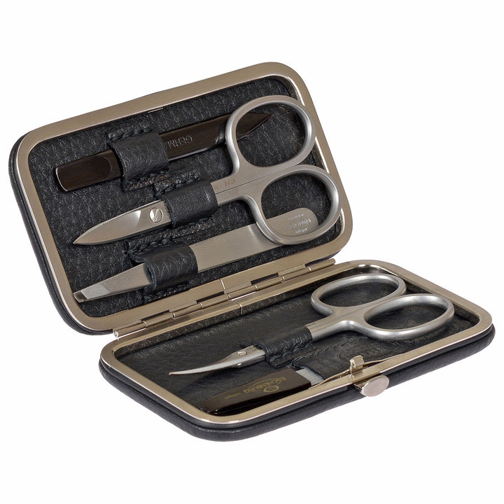 F. Hammann Maniküre Set Kalbsleder Schwarz