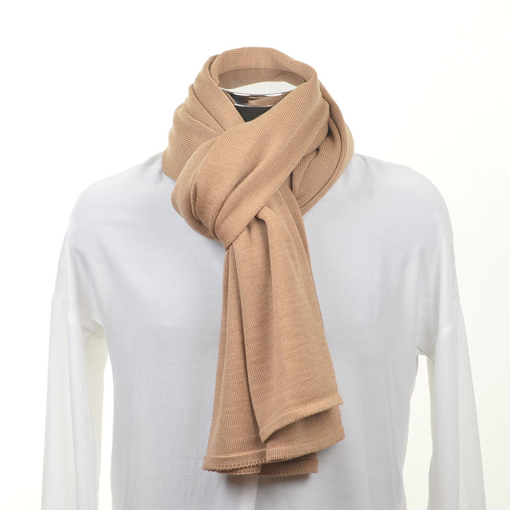 Lenz & Leif Merino Schal Camelbraun