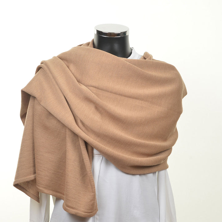 Lenz & Leif Merino Schal Camelbraun