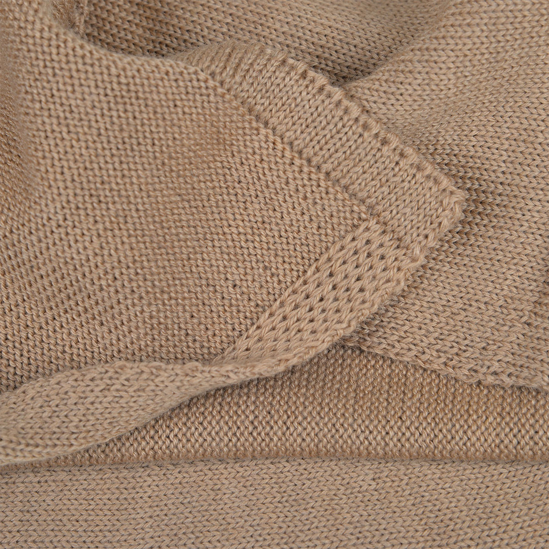 Lenz & Leif Merino Schal Camelbraun