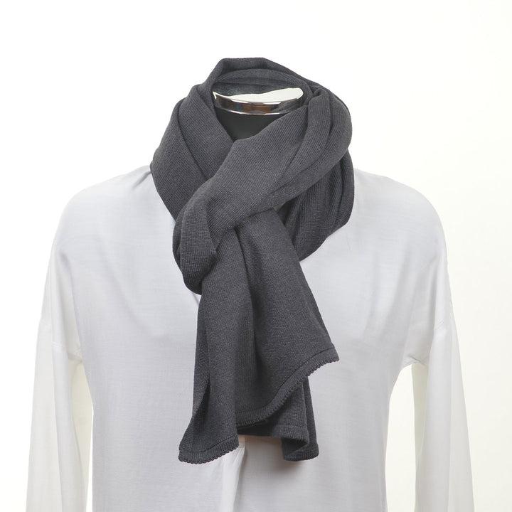 Lenz & Leif Merino Schal Dunkelgrau