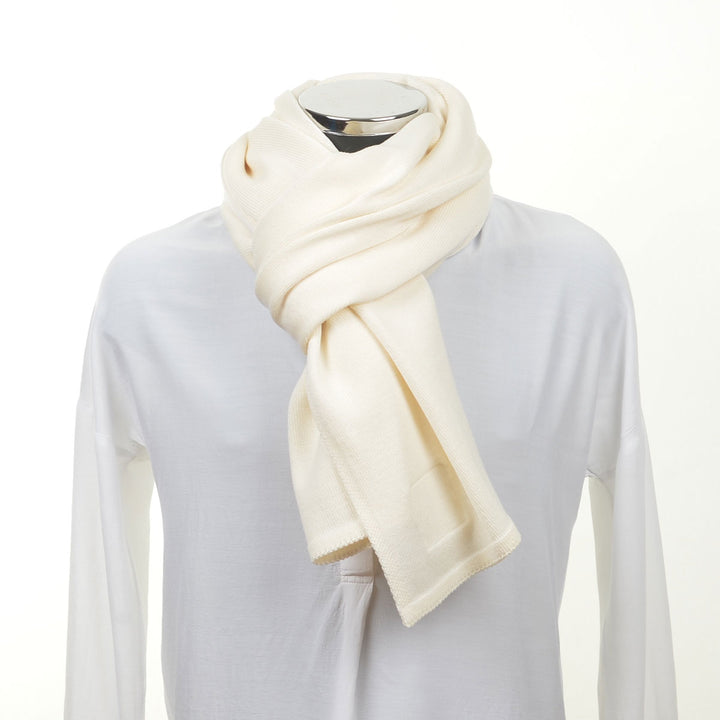 Lenz & Leif Merino Schal Weiß