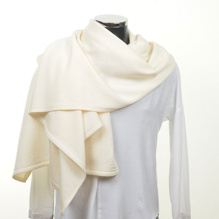 Lenz & Leif Merino Schal Weiß