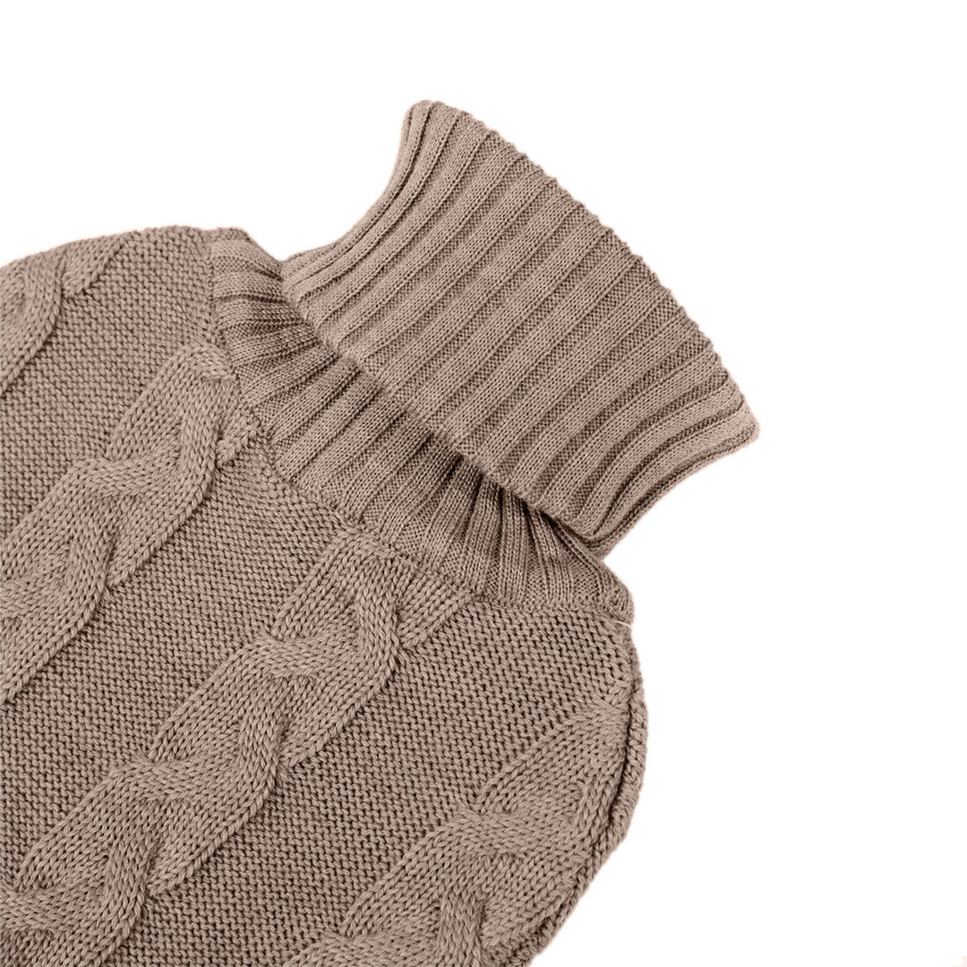 Lenz & Leif Merino Wärmflasche Zopf Beige