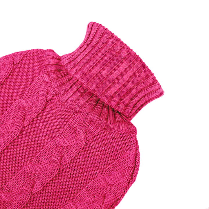Lenz & Leif Merino Wärmflasche Zopf Magenta