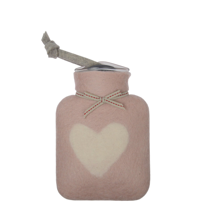 Dorothee Lehnen Miniwärmflasche Herzmotiv Dusty Rose