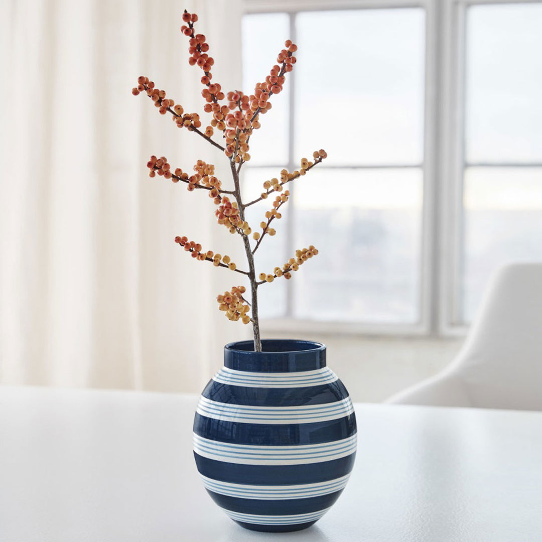 Kähler Design Omaggio Nuovo Vase Dunkelblau 20,5cm