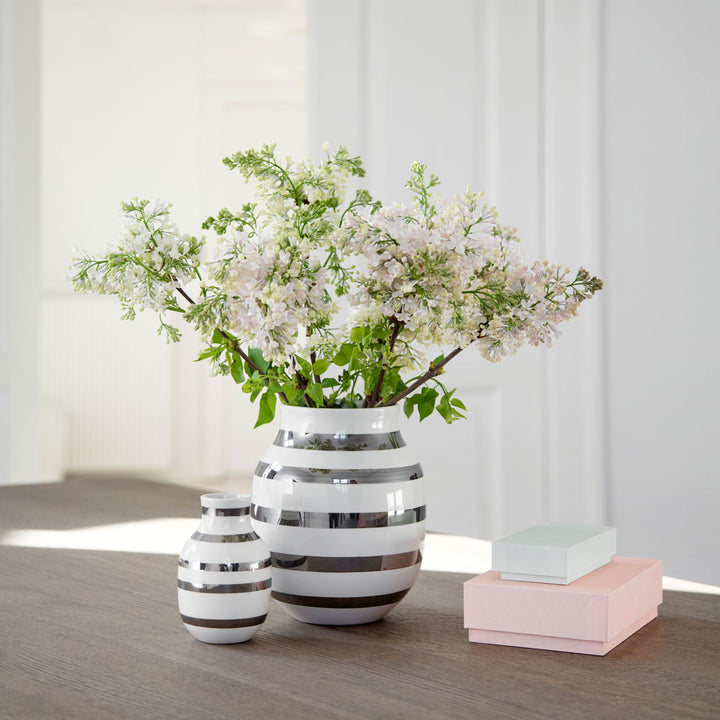 Kähler Design Omaggio Vase Silber 20cm