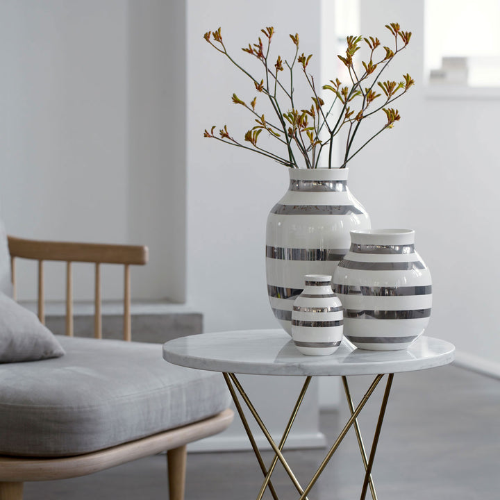 Kähler Design Omaggio Vase Silber 20cm