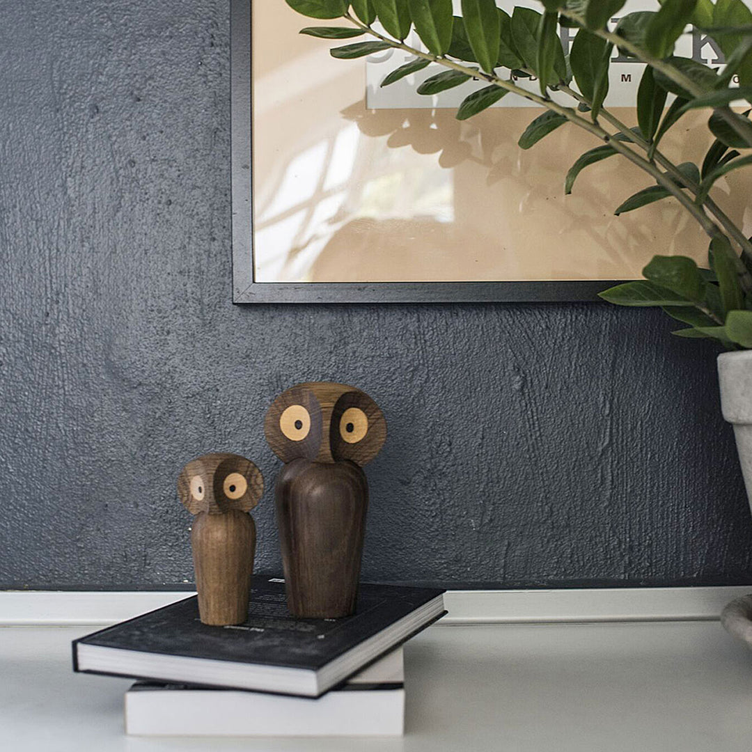 ArchitectMade Holzfigur Eule Owl Eiche Smoked