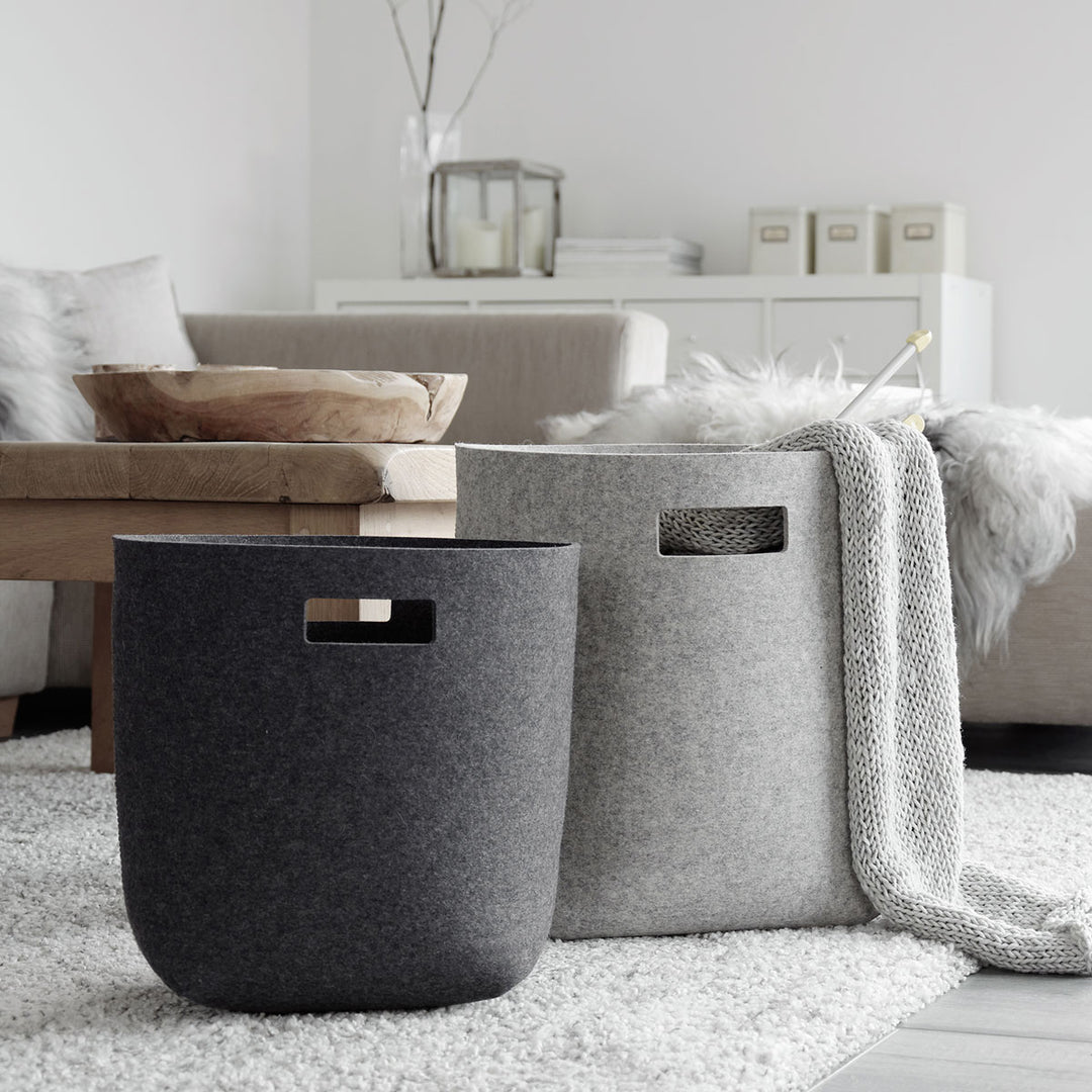 Hey-Sign Papierkorb Filz Aqua