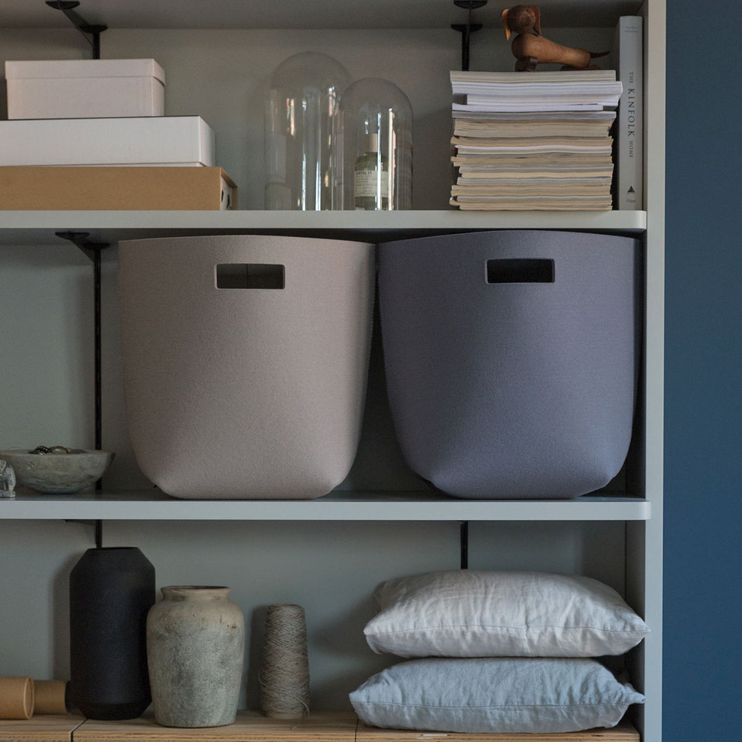 Hey-Sign Papierkorb Filz Hellgrau Meliert