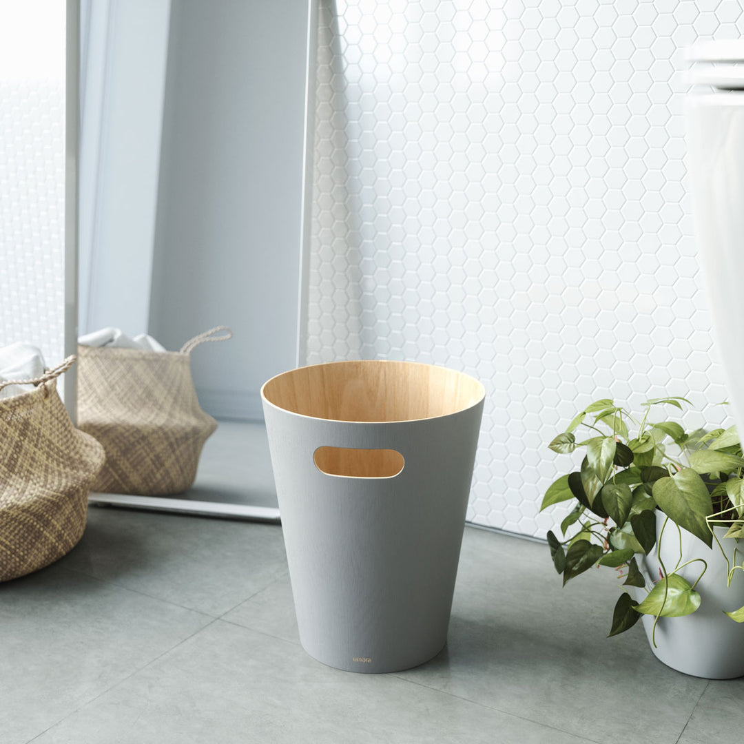 Umbra Papierkorb Woodrow Grau