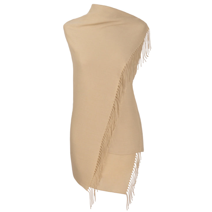 fiolini Pashmina Schal – 80 × 200 cm beige