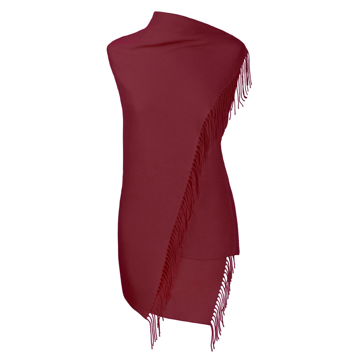 fiolini Pashmina Schal – 80 × 200 cm bordeaux