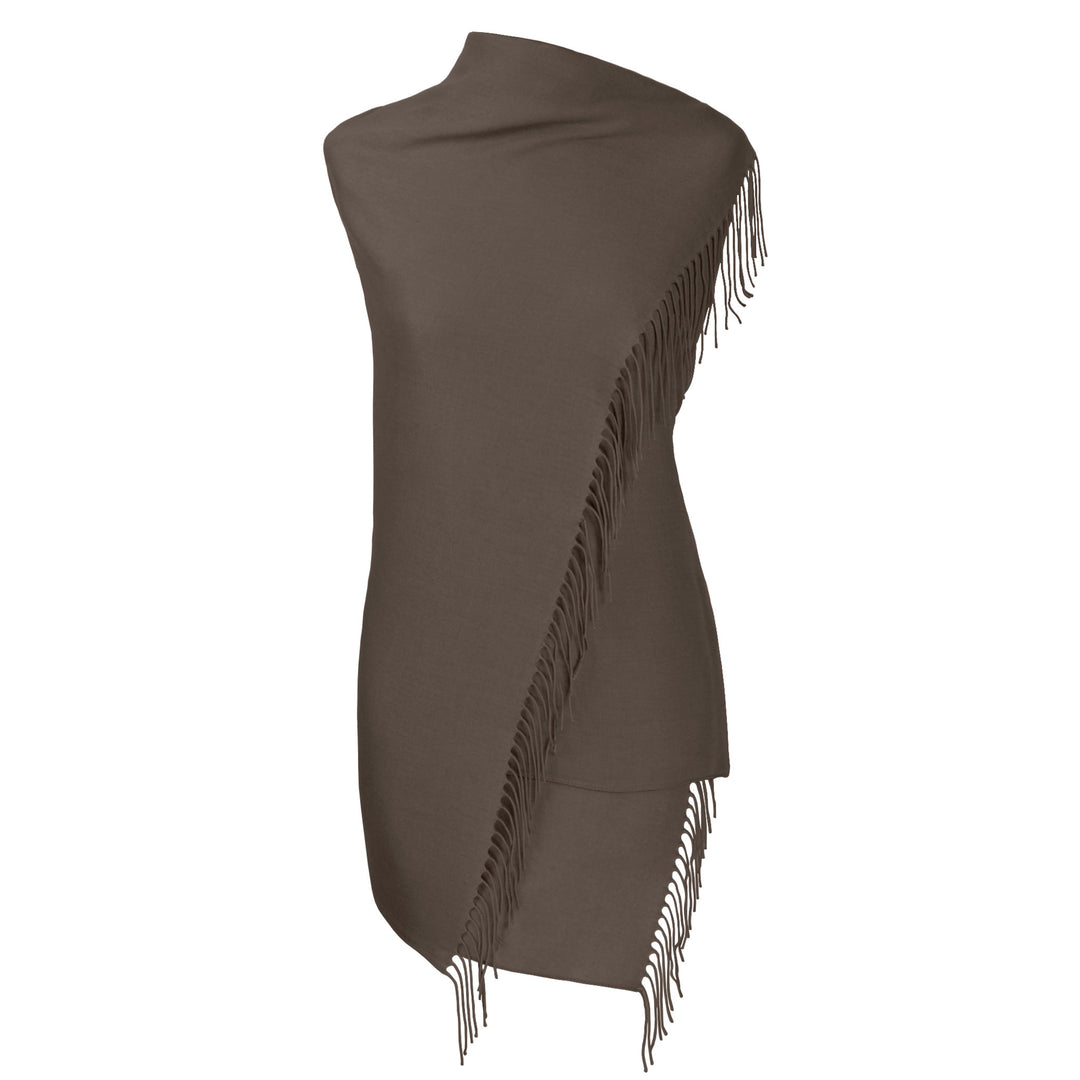 fiolini Pashmina Schal 80 × 200 cm braun