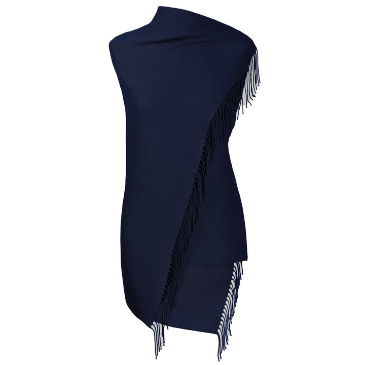 fiolini Pashmina Schal – 80 × 200 cm dunkelblau