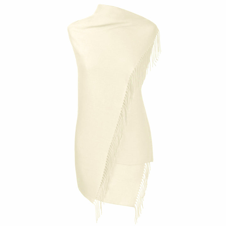 fiolini Pashmina Schal – 80 × 200 cm elfenbein