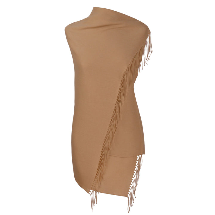 fiolini Pashmina Schal – 80 × 200 cm kamelbraun