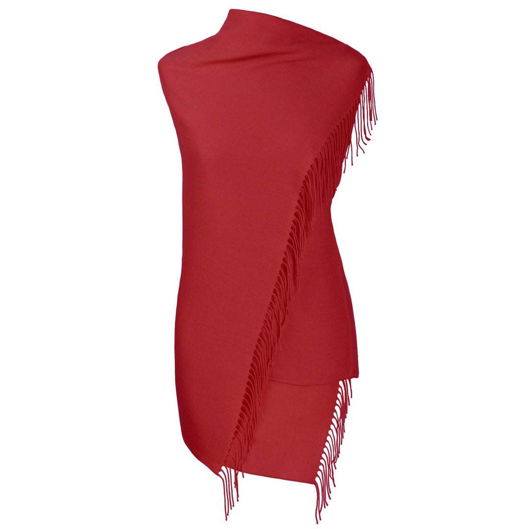 fiolini Pashmina Schal – 80 × 200 cm rot