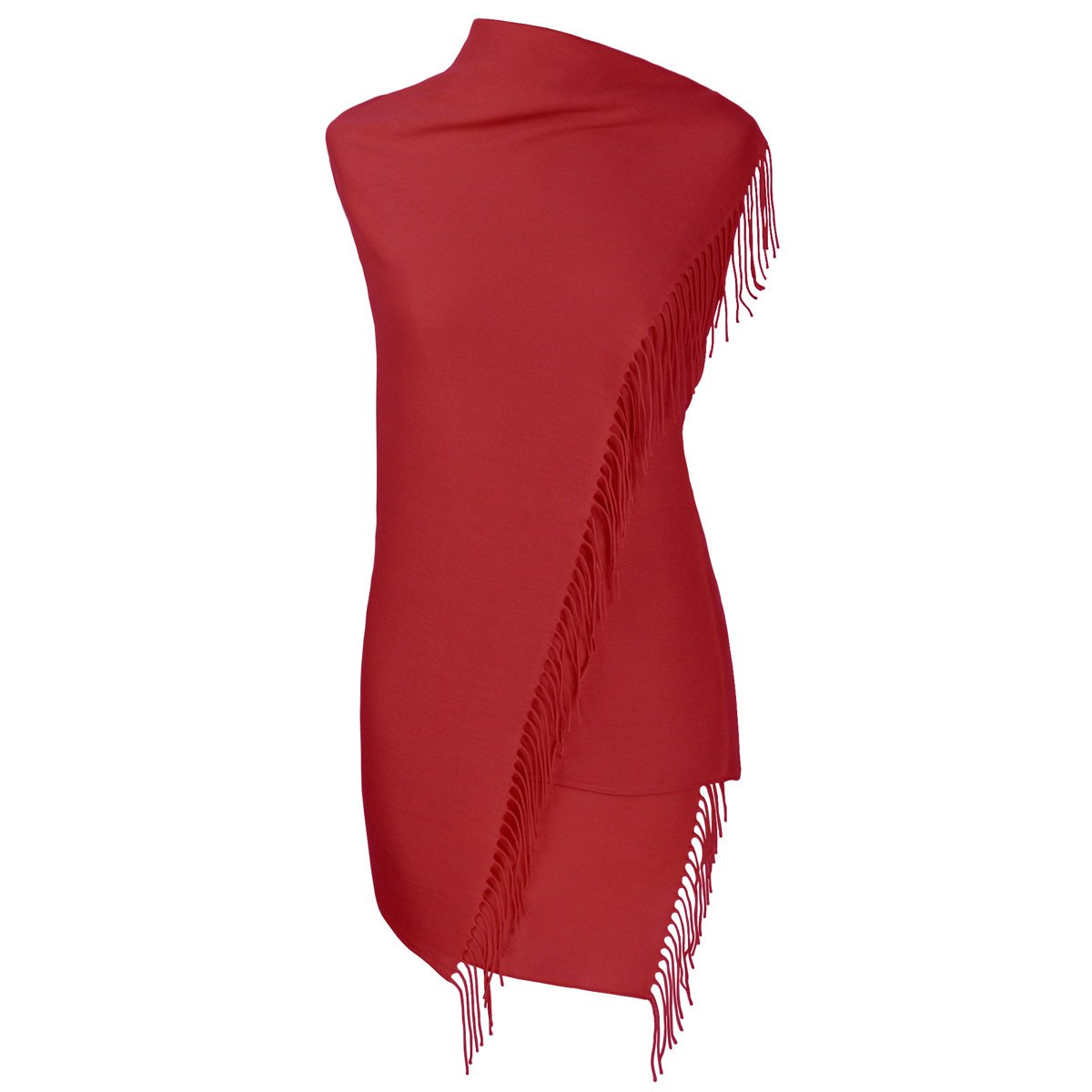 fiolini Pashmina Schal – 80 × 200 cm rot