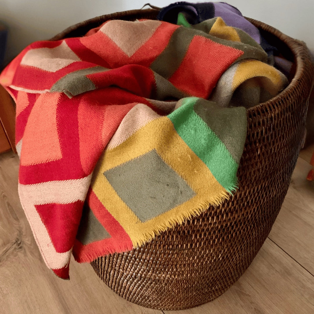 Fiolini Rattan Barrel als Aufbewahrungskorb mit Decke