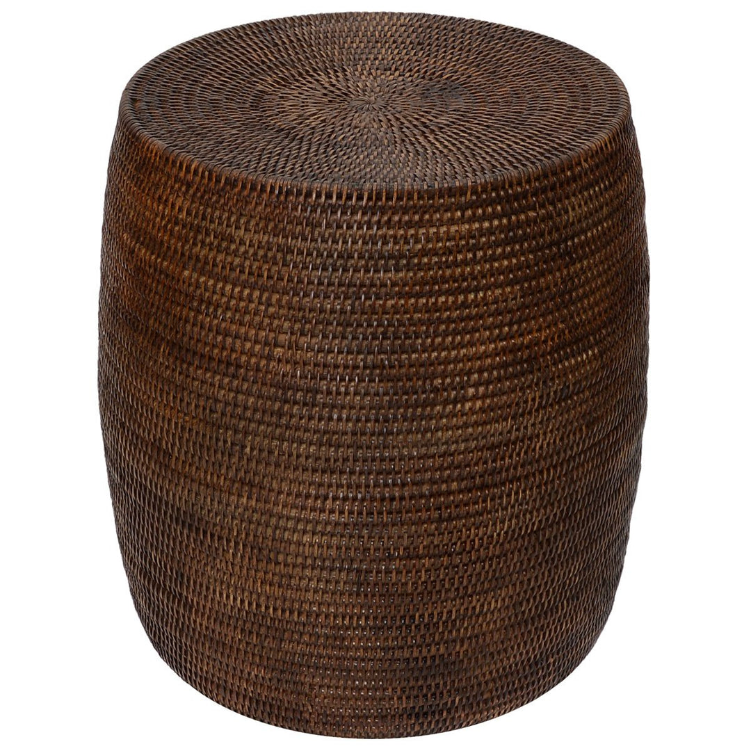 Fiolini Rattan Beistelltisch Barrel Dark Mokka