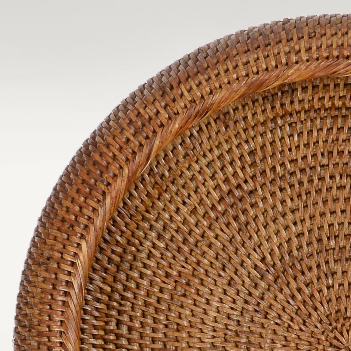 Fiolini Rattan Schale Ø42cm Antique Brown Detailaufnahme