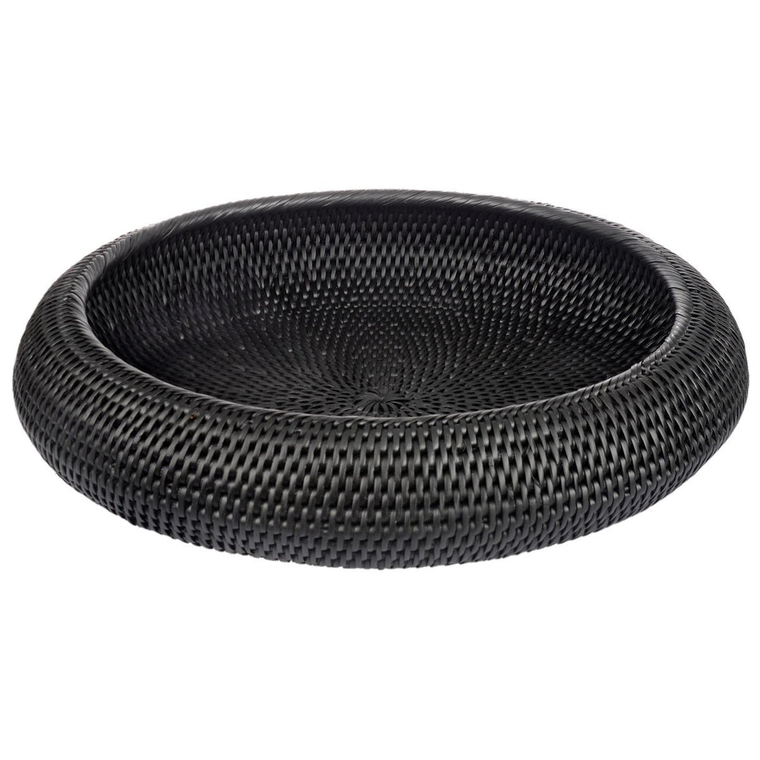 Fiolini Rattan Schale Ø42cm Schwarz