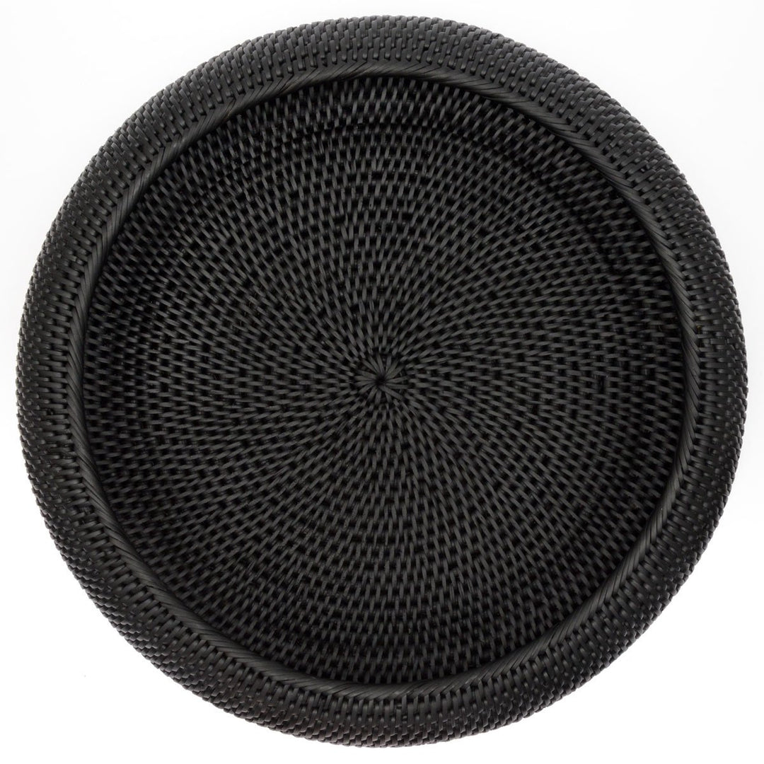 Fiolini Rattan Schale Ø42cm Schwarz
