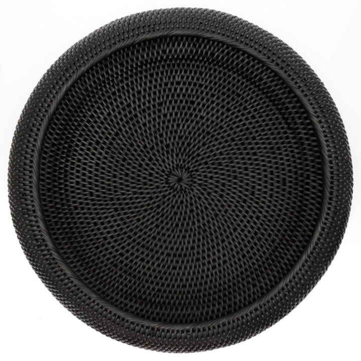 Fiolini Rattan Schale Ø42cm Schwarz