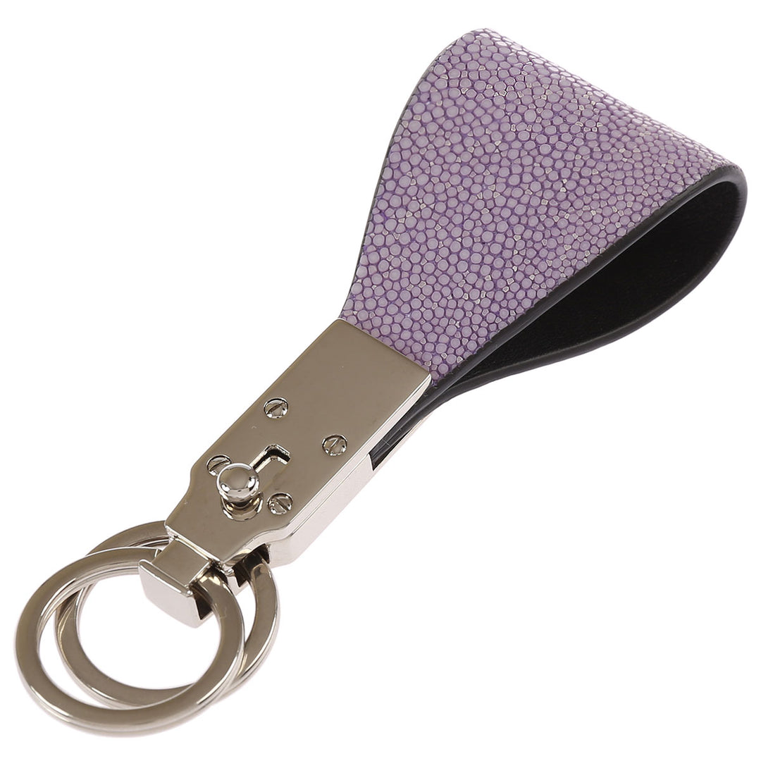 GioBagnara Schlüsselanhänger Rochenleder Lila