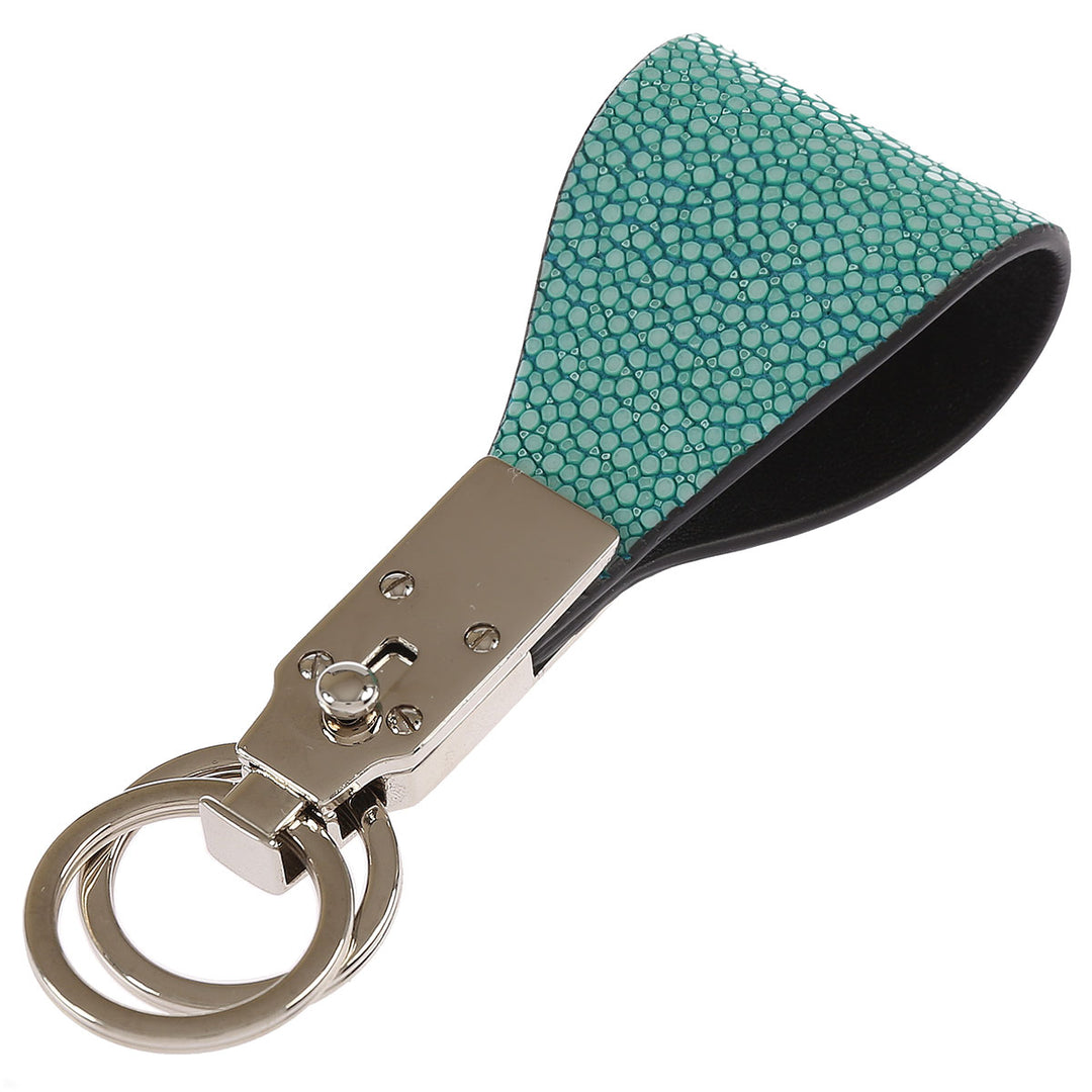 GioBagnara Schlüsselanhänger Rochenleder Türkis