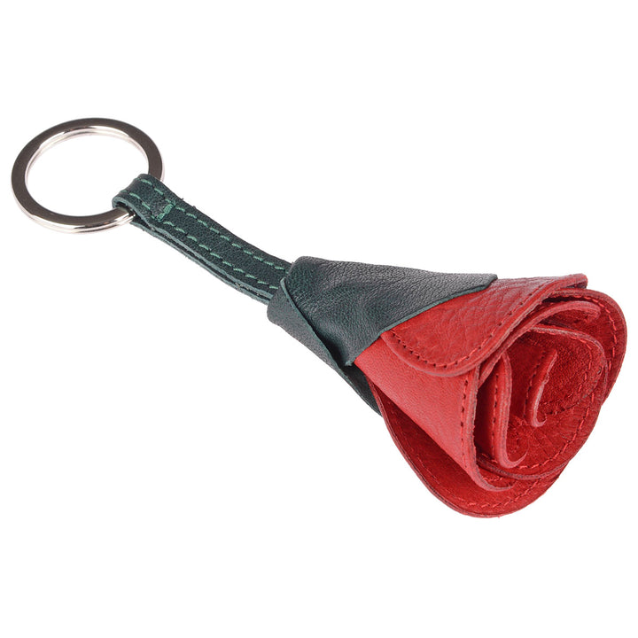 Sonnenleder Schlüsselanhänger Rose Leder