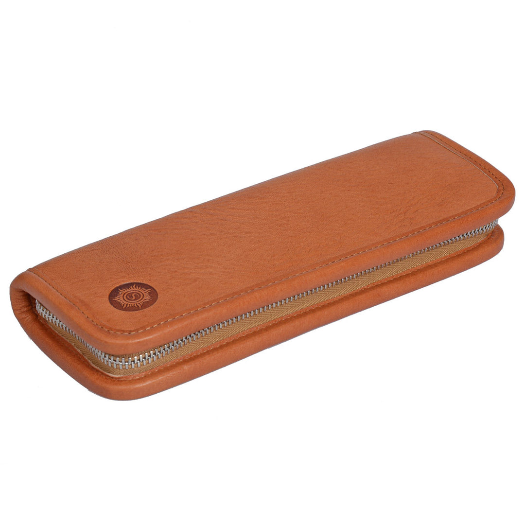 Sonnenleder Schreibetui Kluge Naturbraun