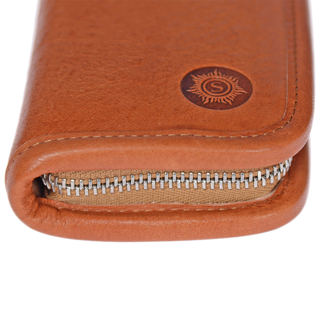 Sonnenleder Schreibetui Kluge Naturbraun