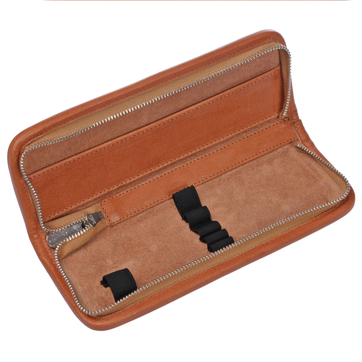 Sonnenleder Schreibetui Kluge Naturbraun