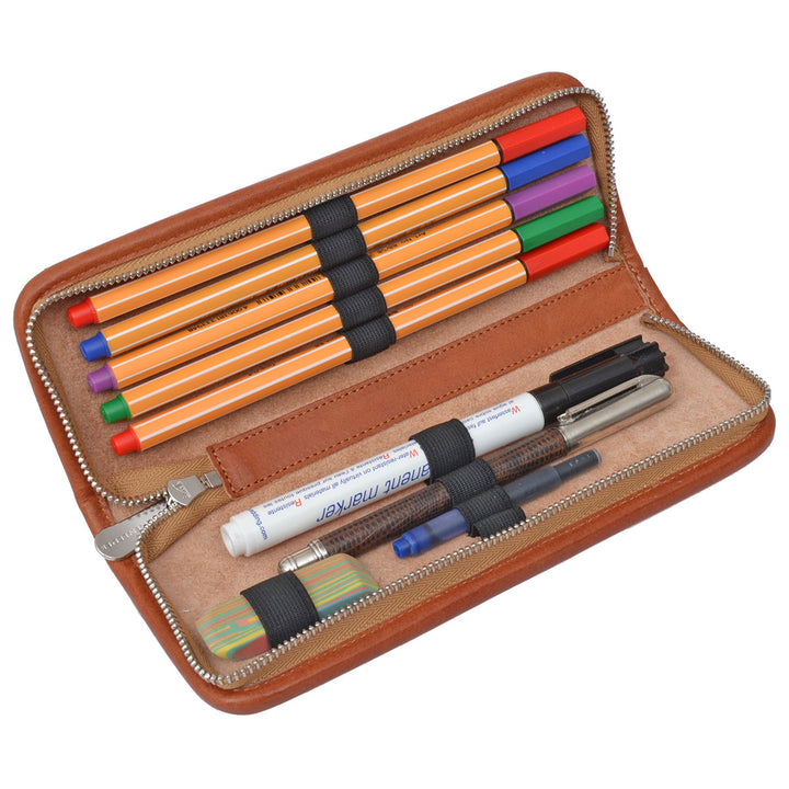 Sonnenleder Schreibetui Lenz Naturbraun