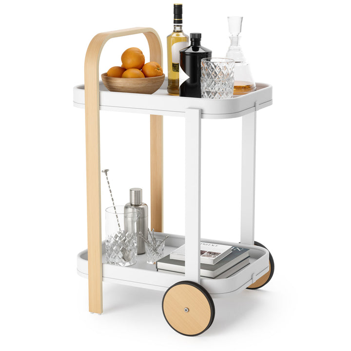 Umbra Servierwagen Bellwood Weiß/Natur
